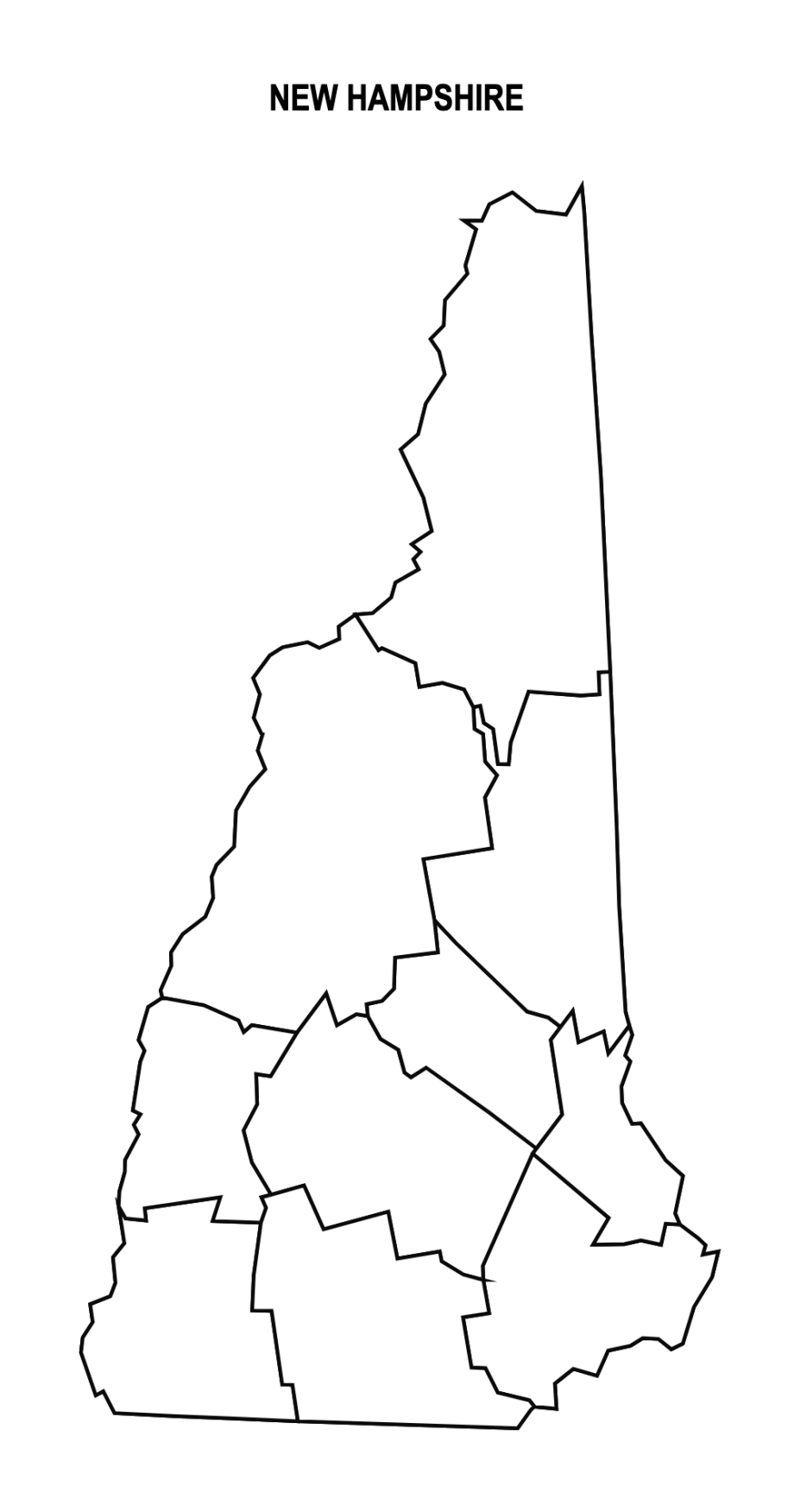 New Hampshire County Map Editable & Printable State County Maps