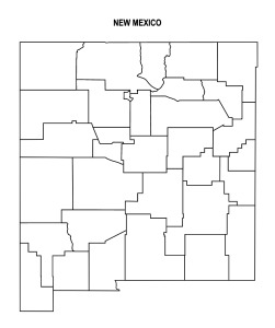Free printable New Mexico county outline map with border, New Mexico county map, County map of New Mexico,state, outline, printable, shape, template, download,USA, States