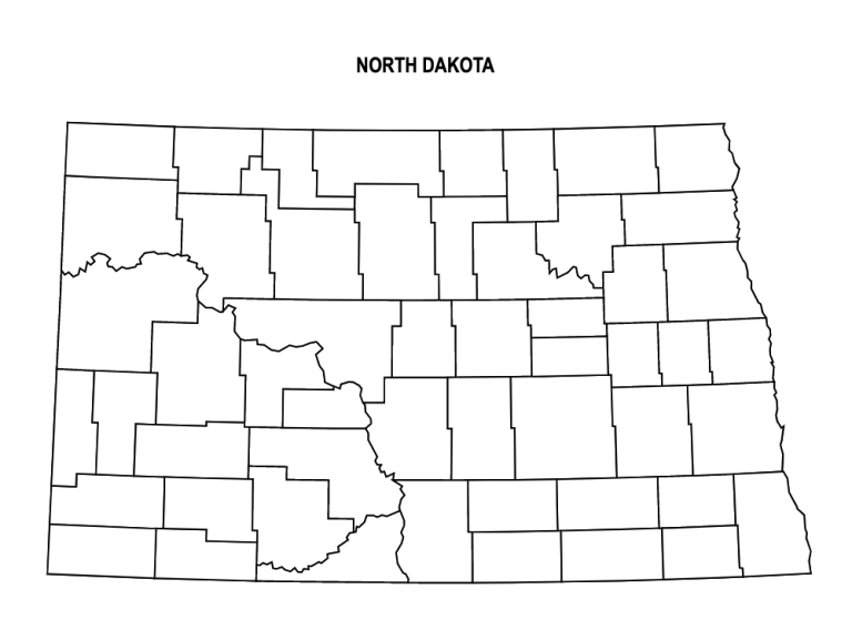 North Dakota County Map Editable & Printable State County Maps