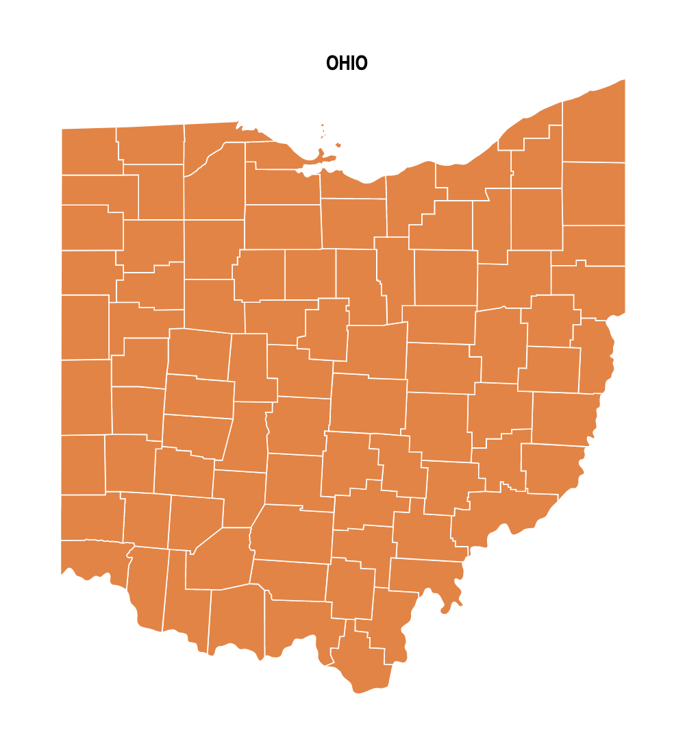 Ohio County Map: Editable & Printable State County Maps