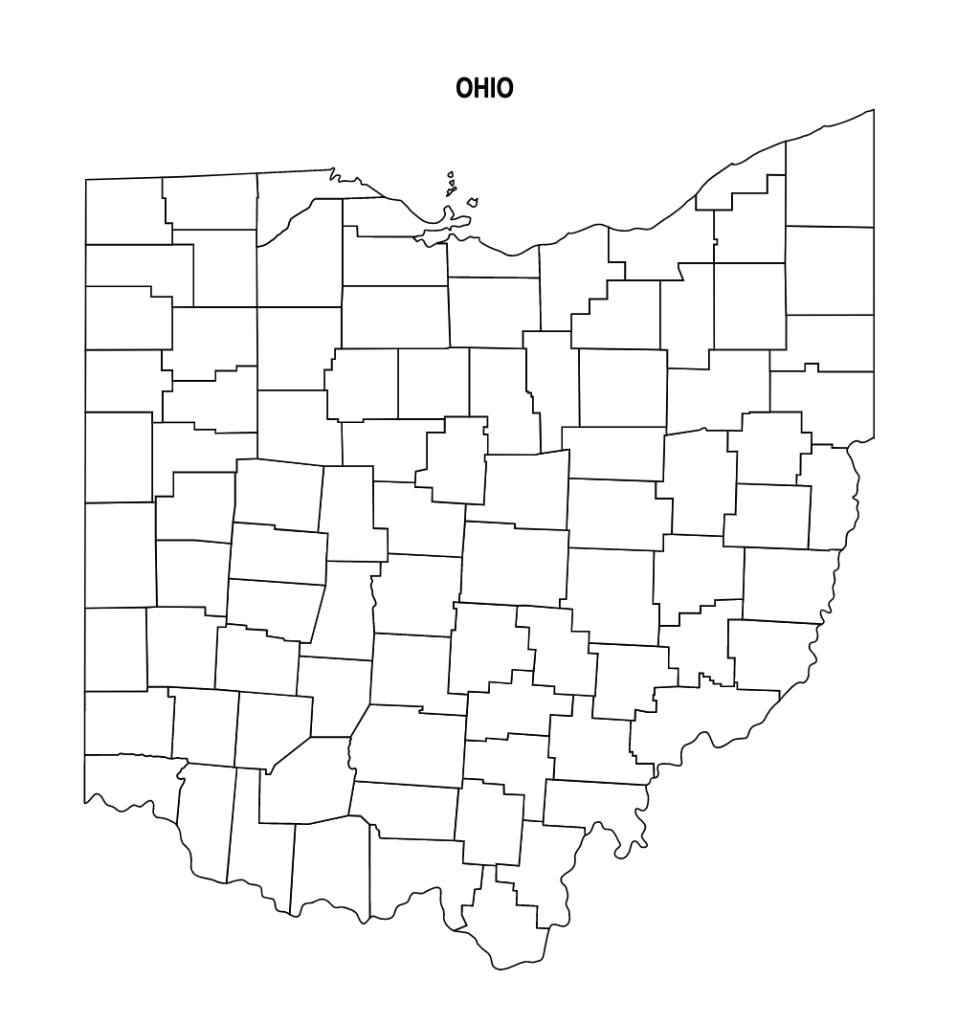 Ohio County Map Editable And Printable State County Maps 8816