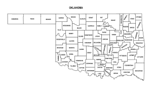 Free printable Oklahoma county map outline with labels,Oklahoma county map, County map of Oklahoma, state, outline, printable, shape, template, download, USA, States
