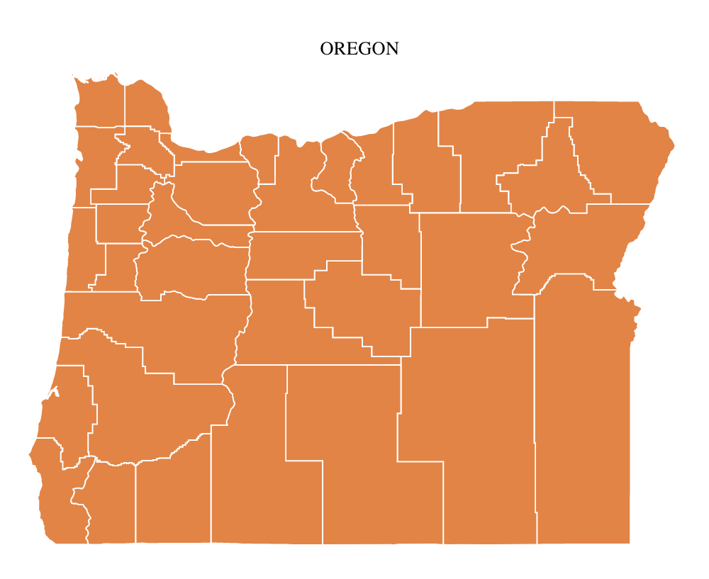 Oregon County Map 2025