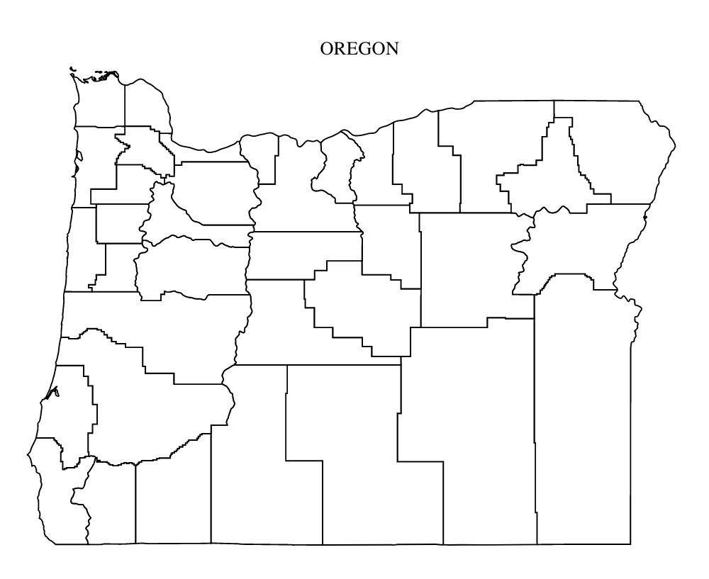 Oregon County Map Editable & Printable State County Maps