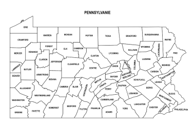 Pennsylvania County Map: Editable & Printable State County Maps