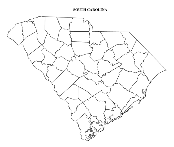 South Carolina County Map: Editable & Printable State County Maps