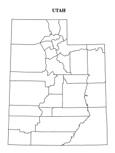 Free printable Utah county outline map with border, Utah county map, County map of Utah,state, outline, printable, shape, template, download,USA, States