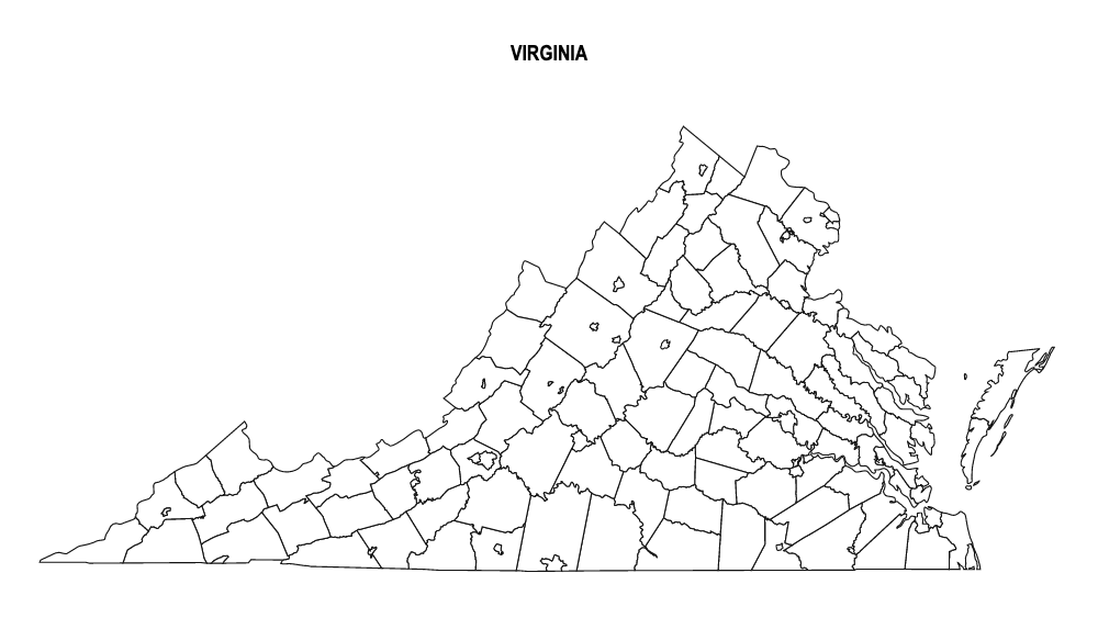 Virginia County Map: Editable & Printable State County Maps