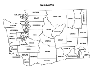 Free printable Washington county map outline with labels,Washington county map, County map of Washington, state, outline, printable, shape, template, download, USA, States