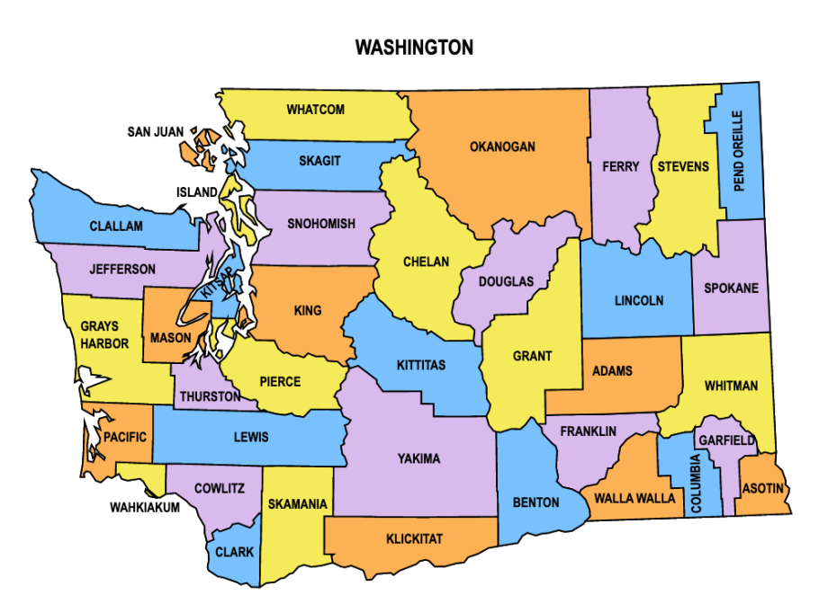 Washington County Map: Editable & Printable State County Maps