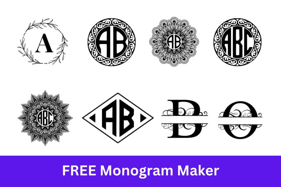 Monograms letters initials split free online maker