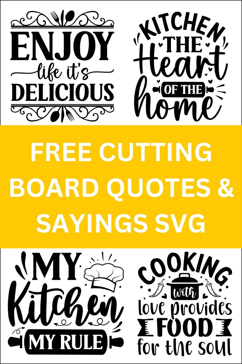 Cutting Board SVG Bundle, Kitchen SVG