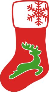 reindeer christmas stocking, pattern, stencil, template, clip art, design, printable holiday ornament, decoration, cricut, coloring page, winter, window, snow,  vector, svg