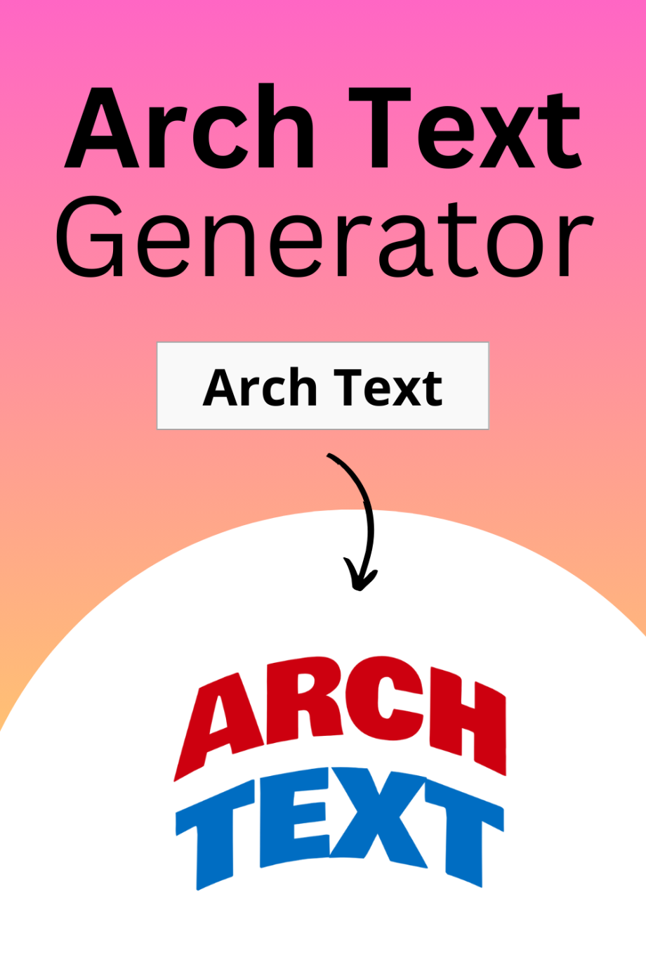 word art arched text generator