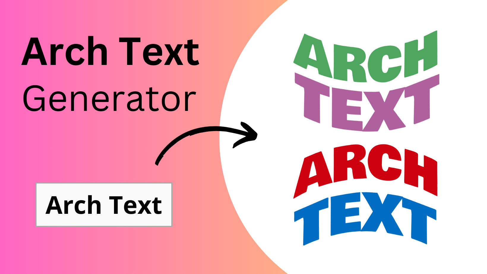 arch text generator, arch font effects