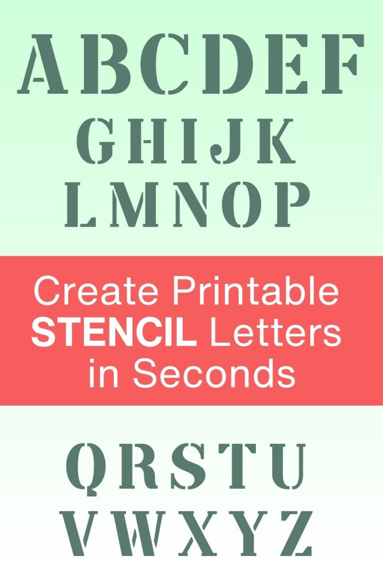 Printable Stencil Letters: Free Alphabet Font & Letter Templates