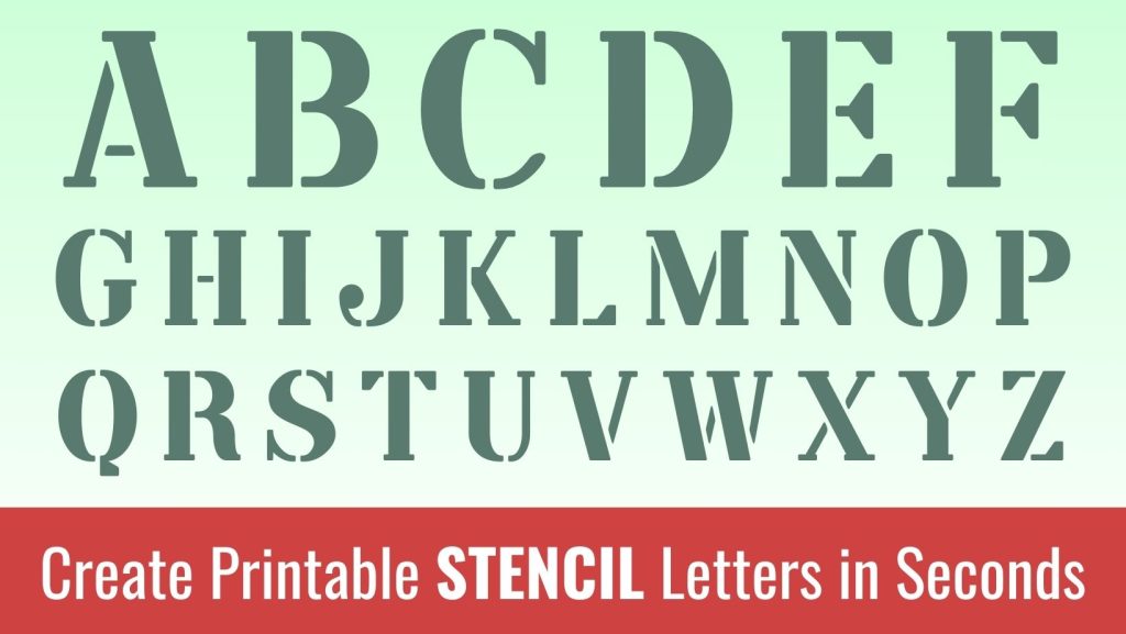 Printable Stencil Letters: Free Alphabet Font & Letter Templates