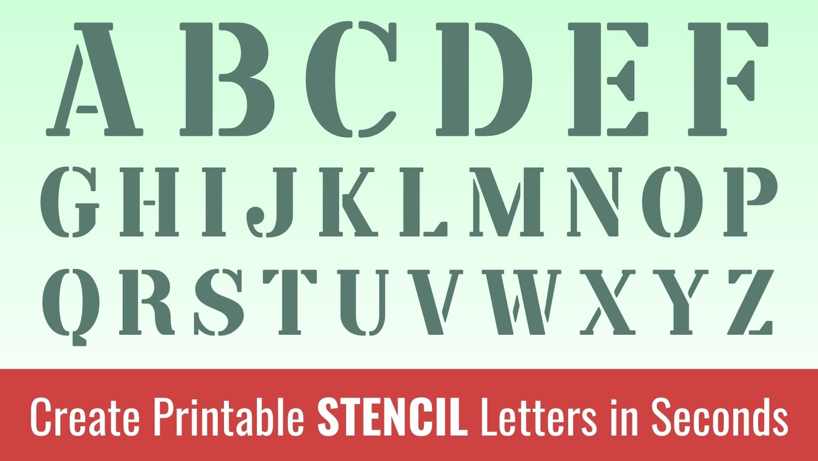 Printable Stencil Letters: Free Alphabet Font and Letter Templates