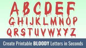 printable bloody letters, halloween, svg, png, jpeg, download, cricut