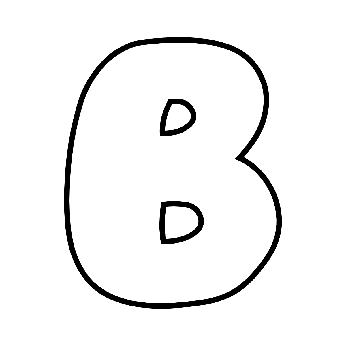 Free printable bubble letter B. serif printable bubble, number printable alphabet patterns print download svg, png, pdf, jpg pattern