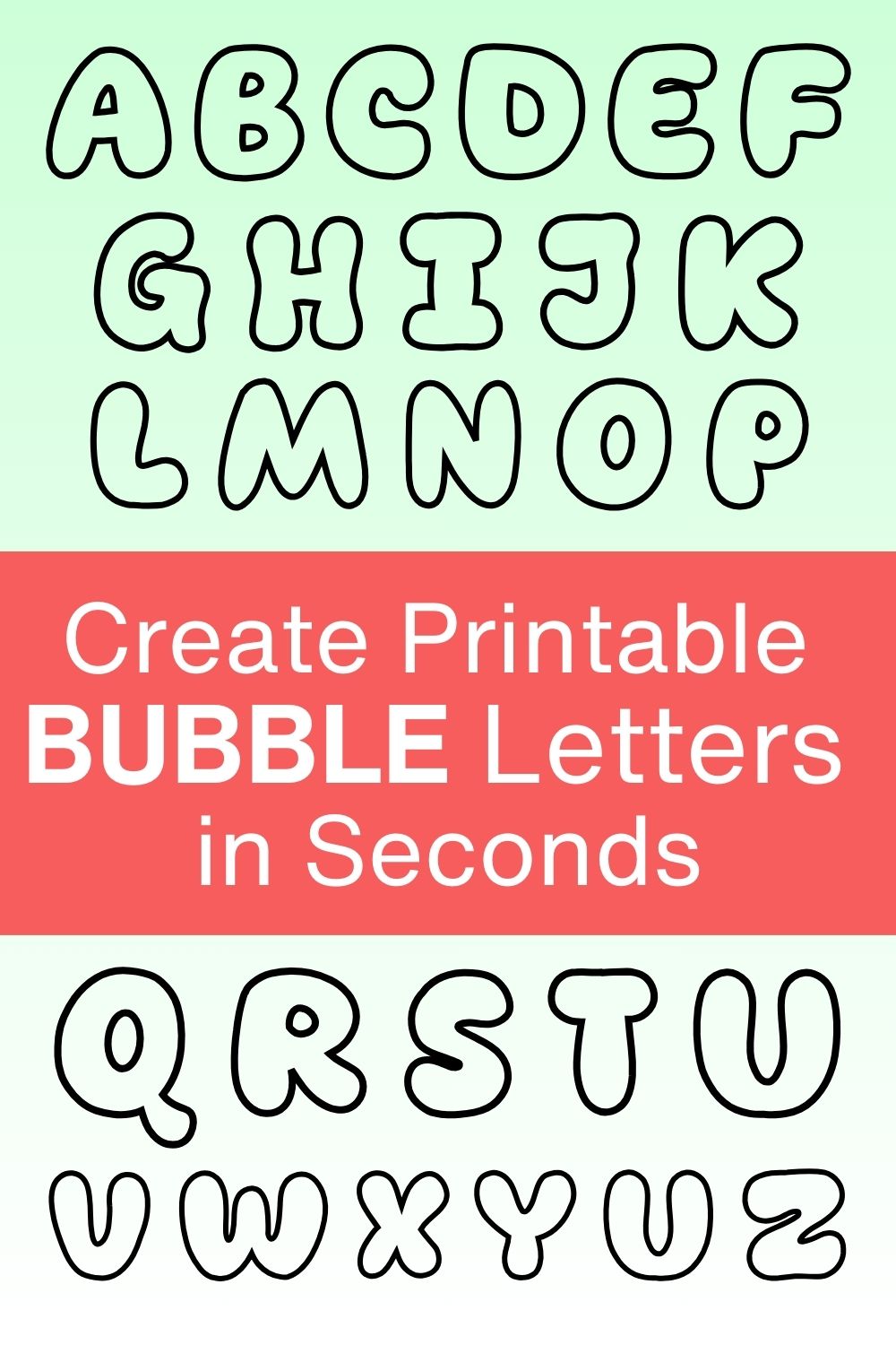 FREE printable letter bubble, DIY, font, templates, bold number and alphabet downloadable patterns, typeface