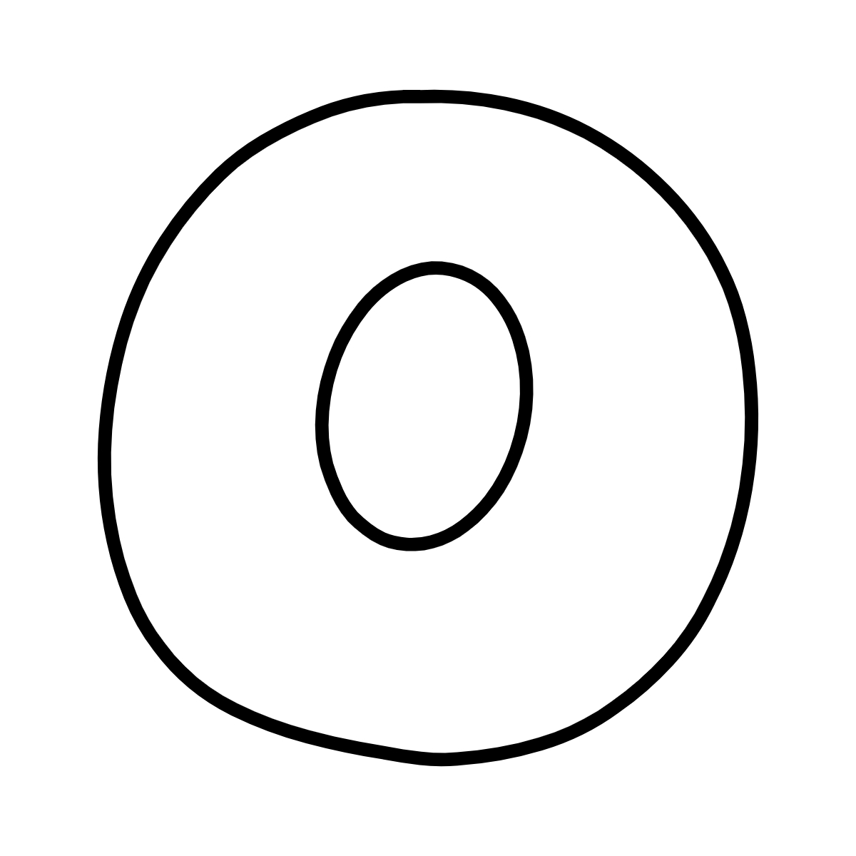 the letter o in bubble letters