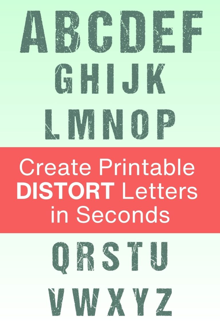 Printable Distort Letters: Free Alphabet Font & Letter Templates