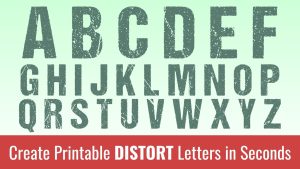 Printable distort Letters: Free Alphabet Font and Letter Templates