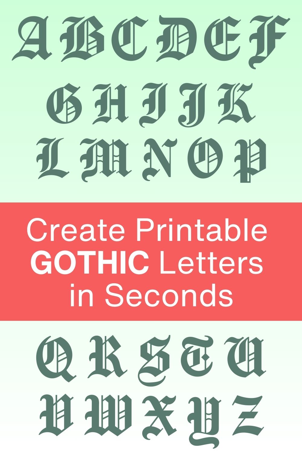 FREE printable letter gothic, DIY, font, templates, bold number and alphabet downloadable patterns, typeface