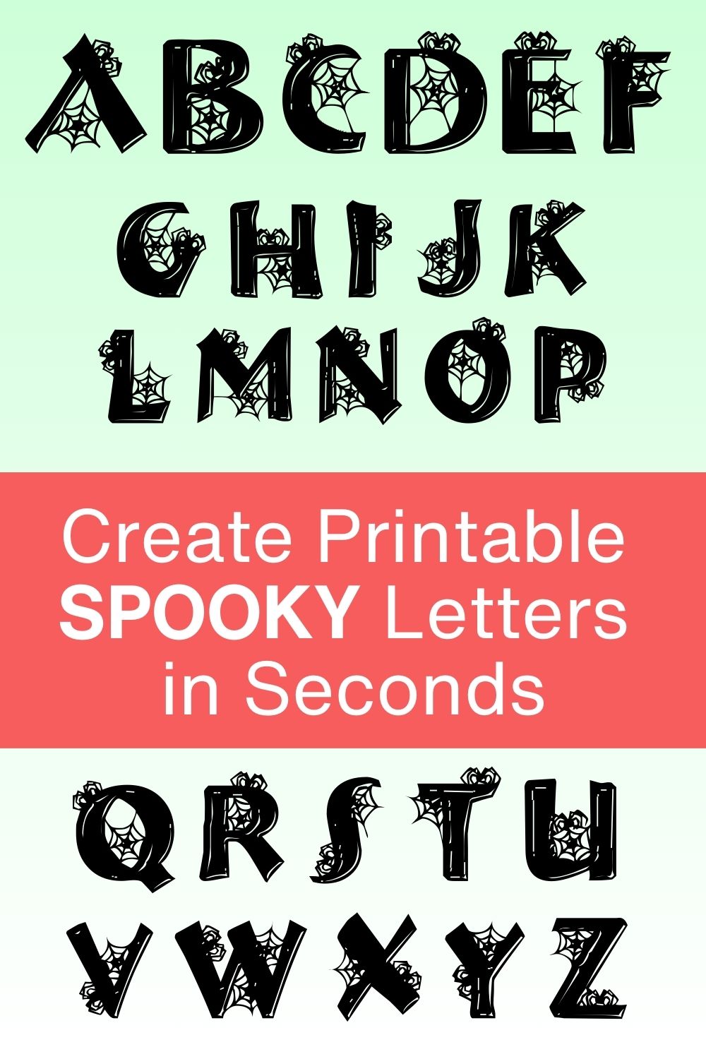 FREE printable letter spooky halloween, DIY, font, templates, bold number and alphabet downloadable patterns, typeface