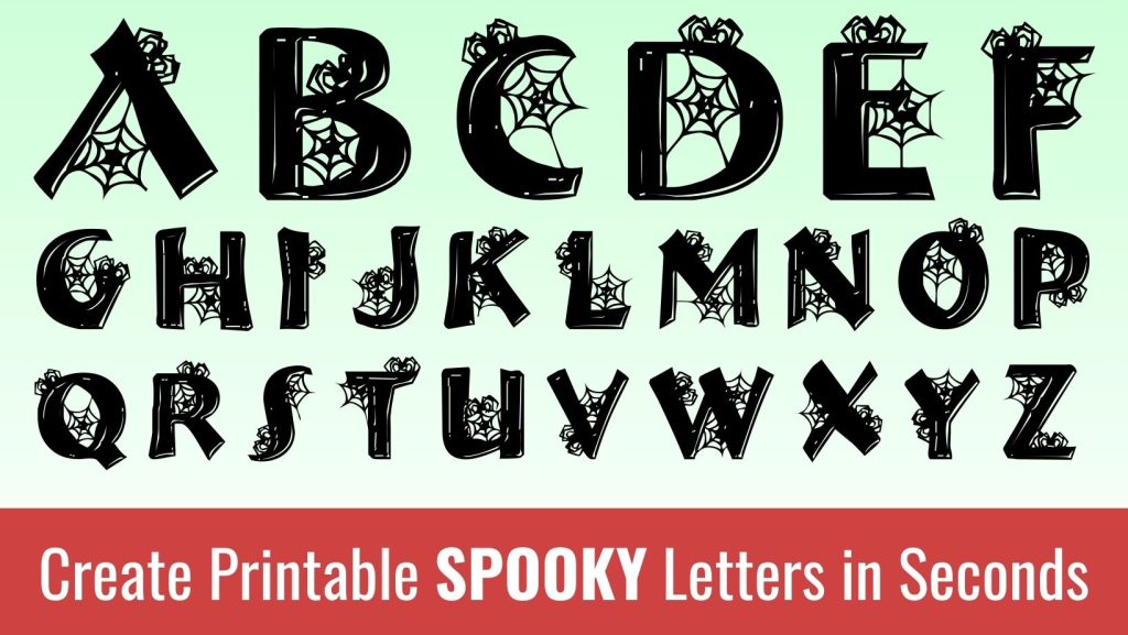 Printable Halloween Letters: Free Alphabet Font Letter Templates
