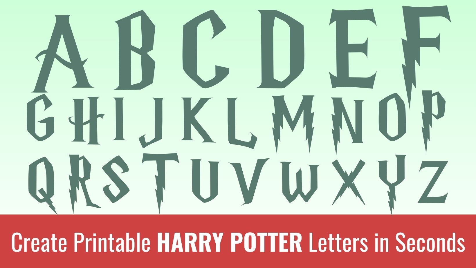 Printable harry potter Letters: Free Alphabet Font and Letter Templates