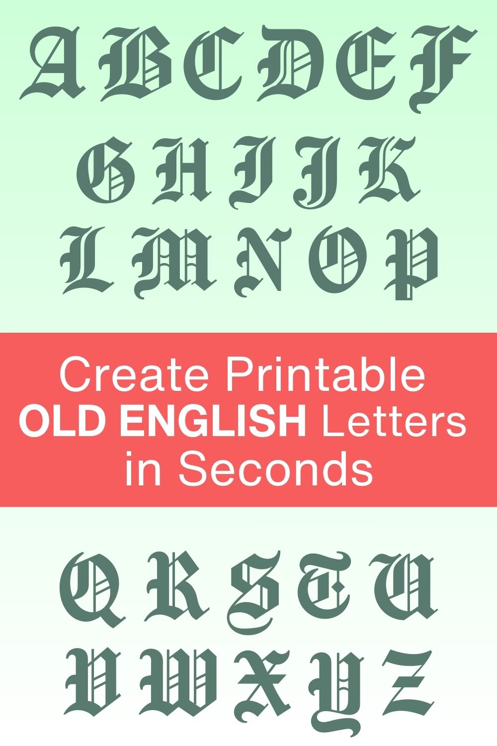 FREE printable letter old english, DIY, font, templates, bold number and alphabet downloadable patterns, typeface