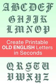 Printable Old English Letters Alphabet  Old english alphabet, Old english  letters, Lettering alphabet