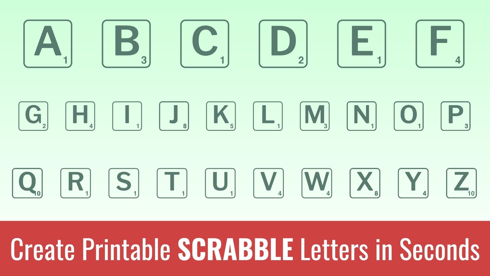 Printable Scrabble Letters: Free Alphabet Font & Letter Templates