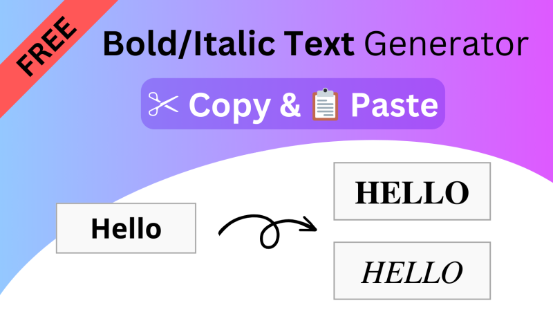 Bold & Italic Text Generator: ️ Copy And Paste