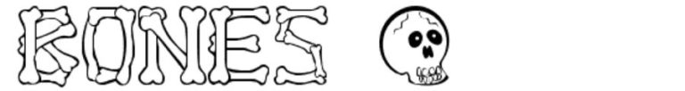 Bones Halloween font preview