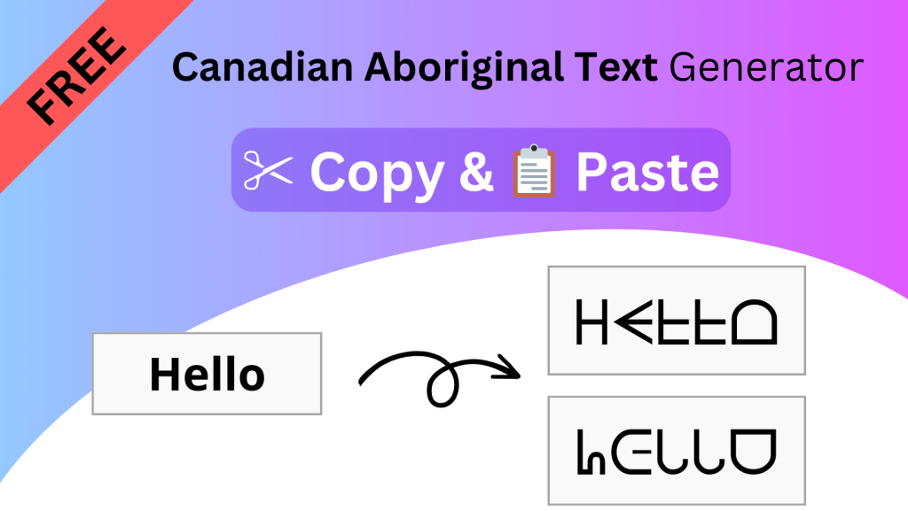 canadian aboriginal text generator