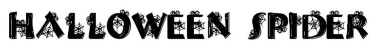 Halloween Spider Halloween font preview