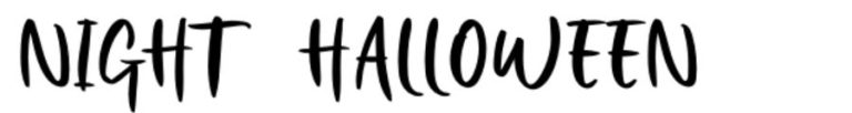 Night Halloween Halloween font preview