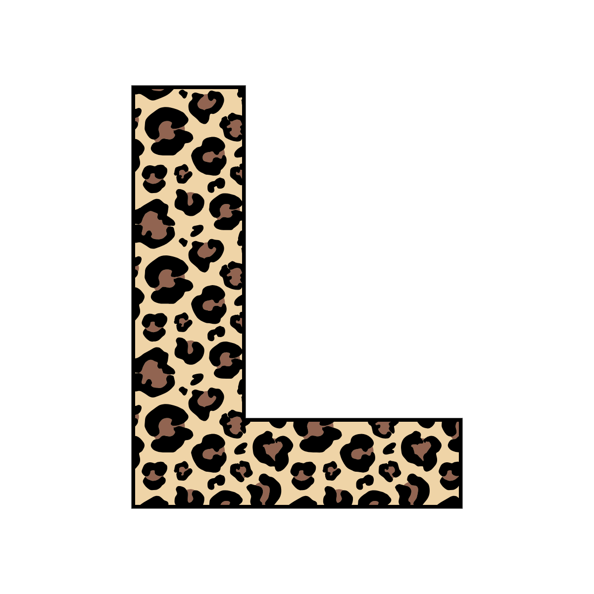 Free printable leopard letter L. serif printable leopard, number printable alphabet patterns print download svg, png, pdf, jpg pattern