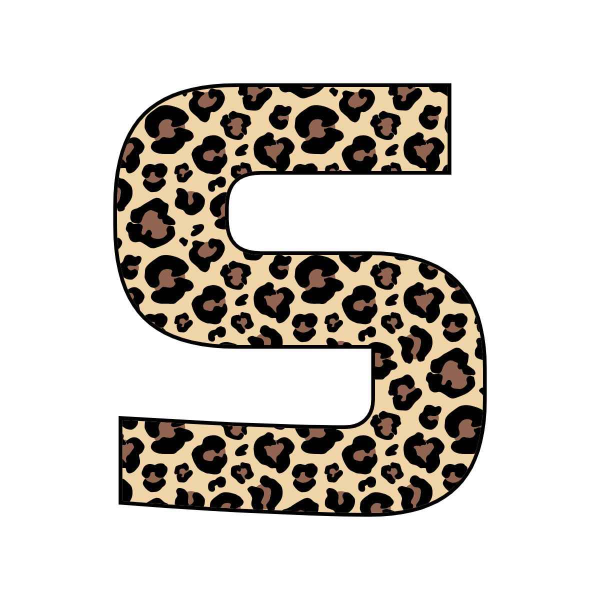 Free printable leopard letter S. serif printable leopard, number printable alphabet patterns print download svg, png, pdf, jpg pattern