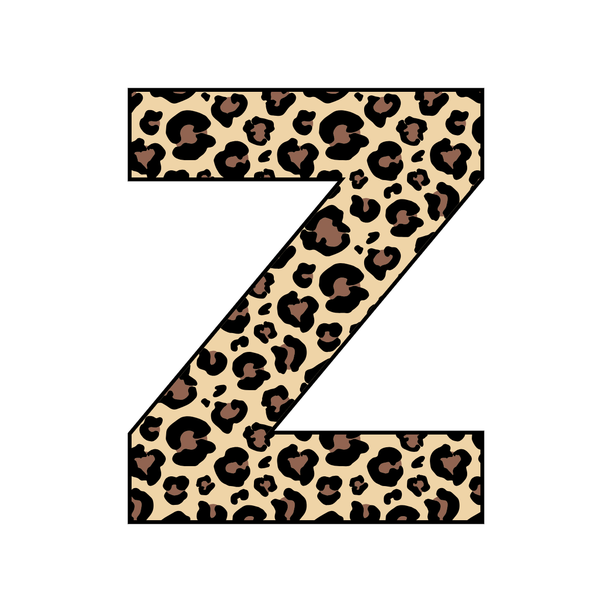 Free printable leopard letter Z. serif printable leopard, number printable alphabet patterns print download svg, png, pdf, jpg pattern