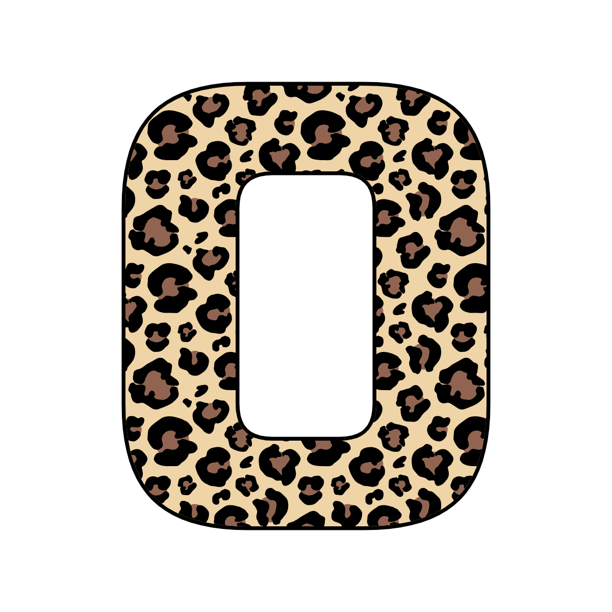Free printable leopard number 0, serif printable leopard, number printable alphabet patterns print download svg, png, pdf, jpg pattern.