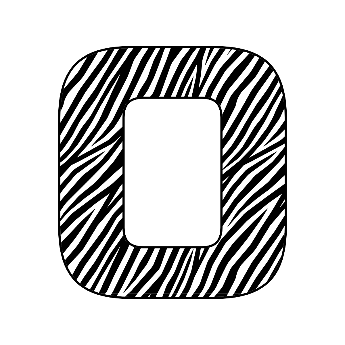 Free printable zebra letter O. serif printable zebra, number printable alphabet patterns print download svg, png, pdf, jpg pattern