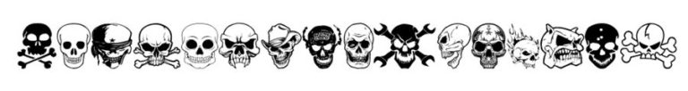 Skullx Halloween font preview