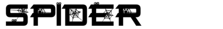 Spider Halloween font preview