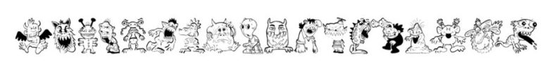 Art Monsters Halloween font preview