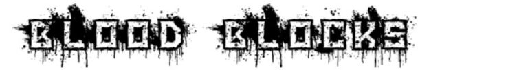 Blood Blocks Halloween font preview