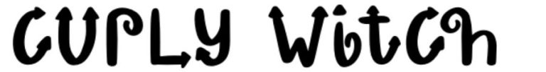 Curly Witch Halloween font preview